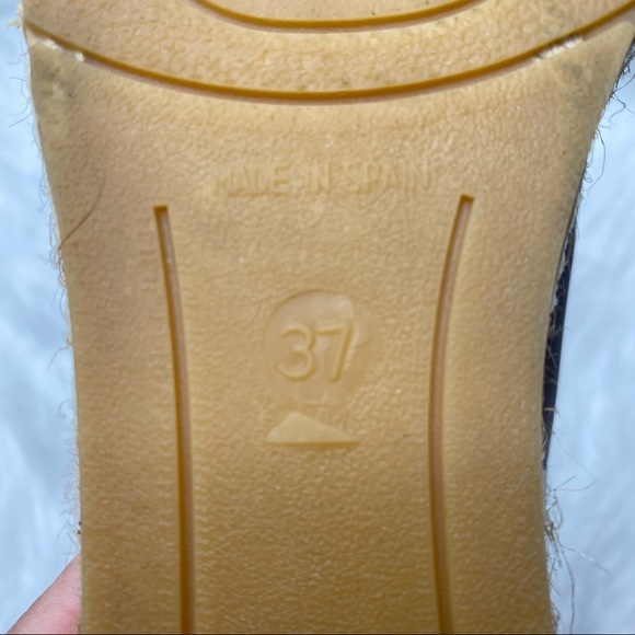 Gaimo Espadrilles Leather Almond Toe Mules Sandals Size EU37 US 6.5 - Picture 9 of 10